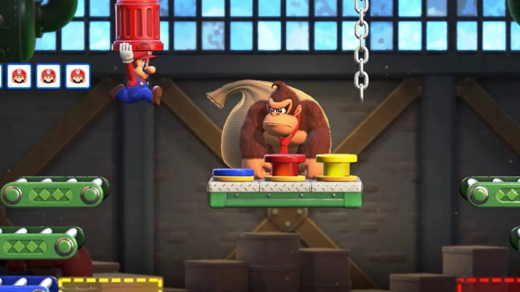 Mario atakuje Konga w Mario vs. Donkey Kong Remake