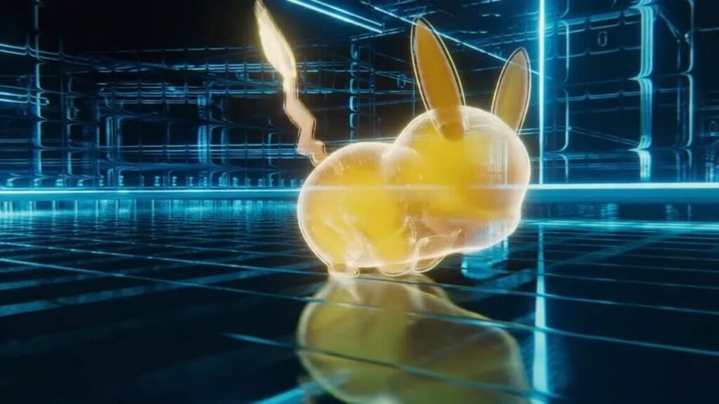 Biegnący cyfrowy Pikachu