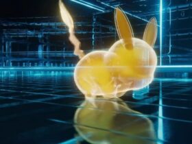 Biegnący cyfrowy Pikachu