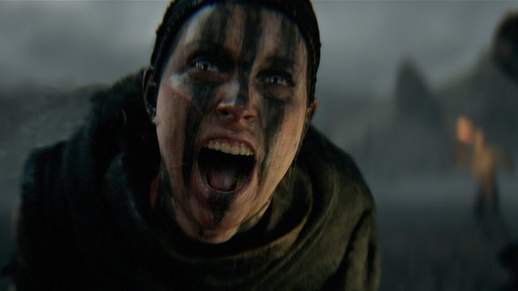 Krzycząca główna bohaterka Hellblade 2