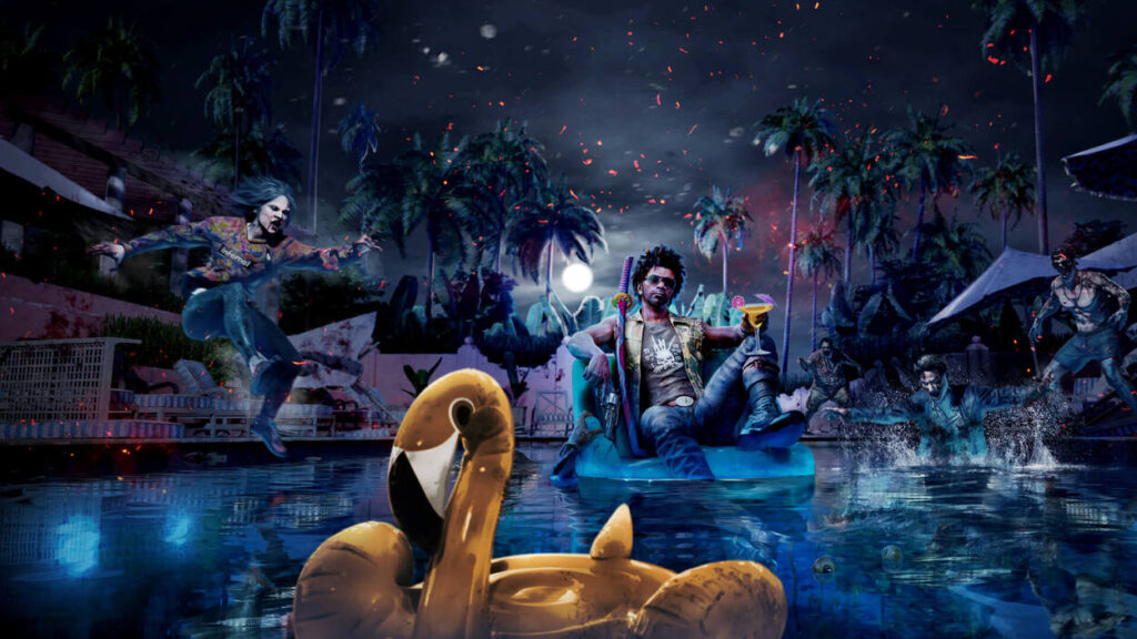 Banner reklamowy Dead Island 2 z motywem nocnym