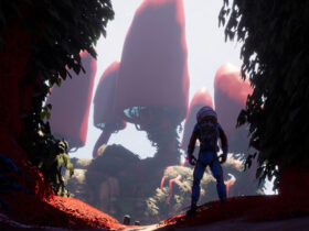 Postać w lokacji w grze Journey to the Savage Planet