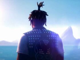 Juice WRLD patrzący w horyzont w grze Fortnite