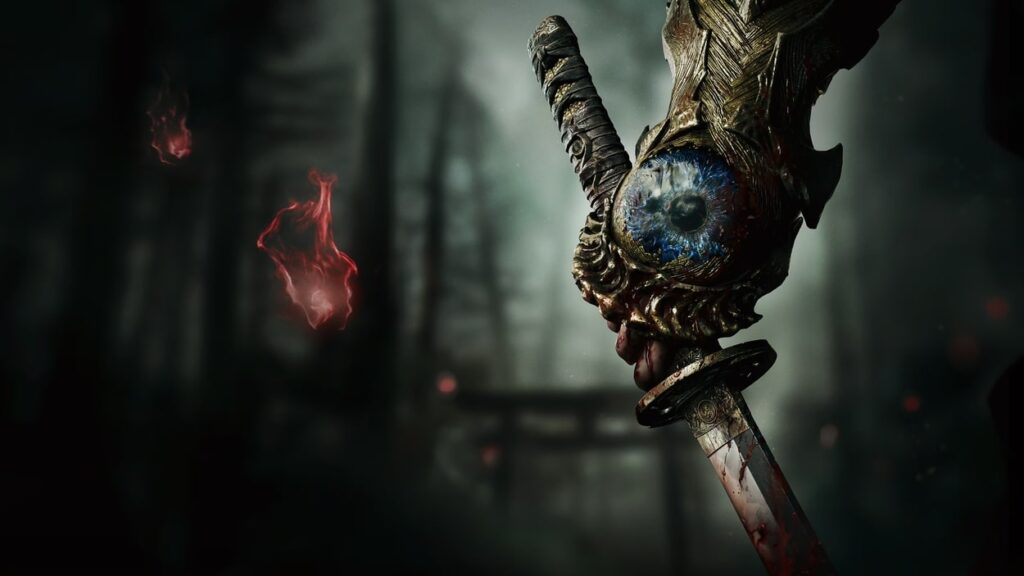 Główny bohater Onimusha: Way of the Sword otrzymający miecz