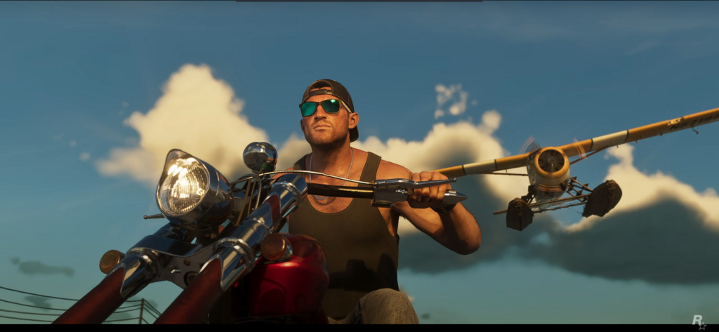 Jason z GTA 6 jadący na motocyklu