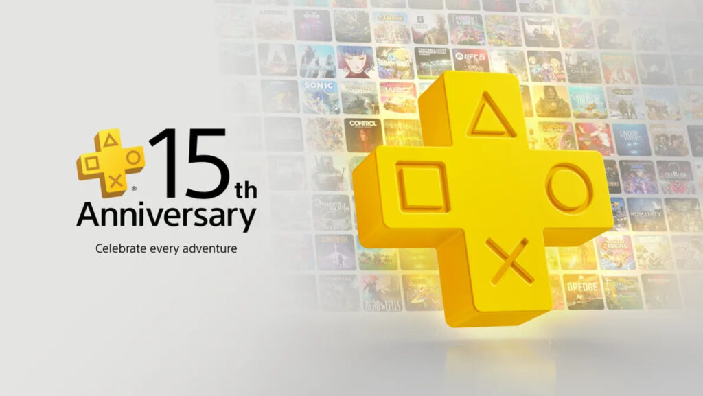 Logo abonamentu PS Plus i 15. rocznica usługi
