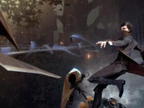 Główna bohaterka Dishonored 2 rzuca sztyletem w przeciwnika