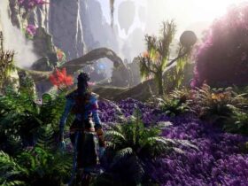 Główny bohater Avatar: Frontiers of Pandora otoczony roślinnością