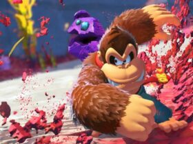 Donkey Kong niszczący otoczenie