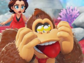 Donkey Kong z bananami w oczach