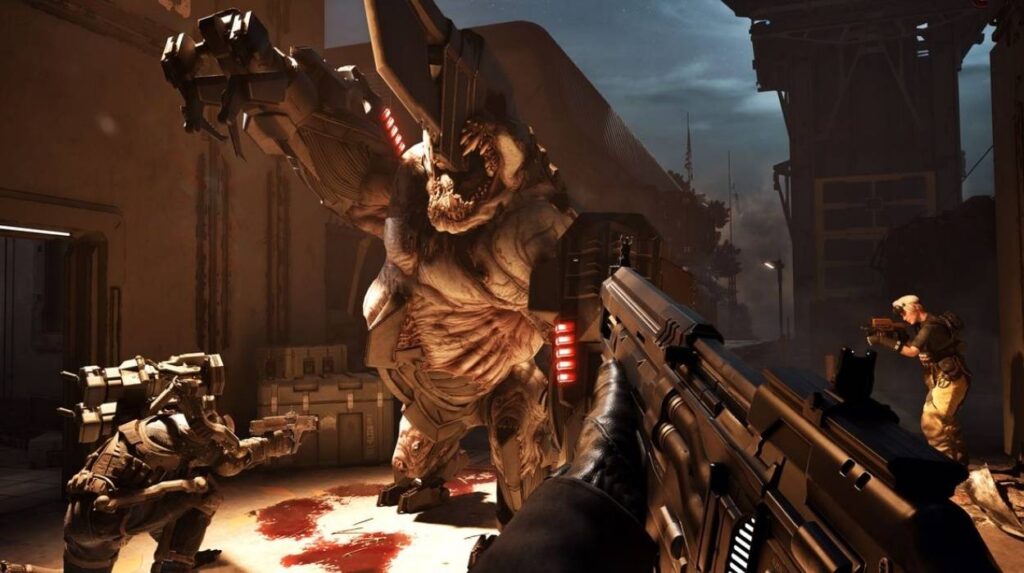 Gracze strzelający do ogromnego potwora w Killing Floor 3