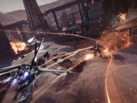Mech latający walczy z naziemnym w Mecha BREAK