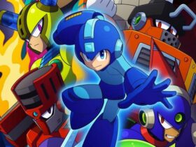 Mega Man oraz kilku bohaterów z gry Mega Man 11