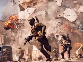 Żołnierz biegnący przez pole bitwy w Battlefield 6
