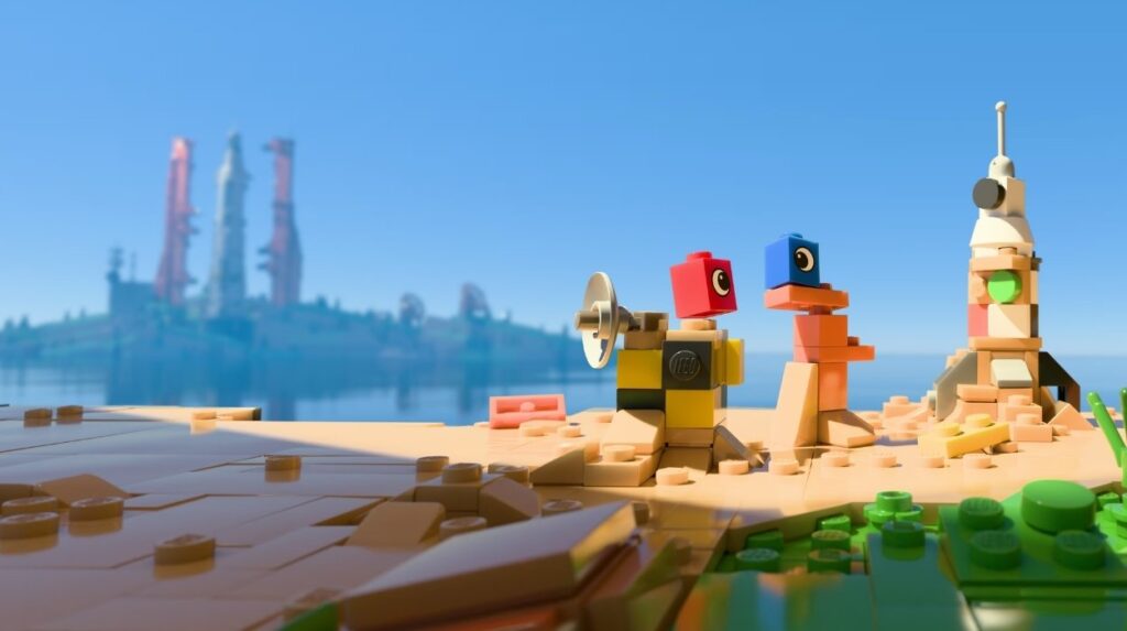 Dwie postacie z LEGO Voyagers na wyspie