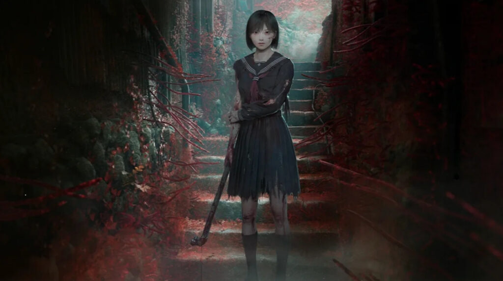 Główna bohaterka Silent Hill f z rurką w dłoni